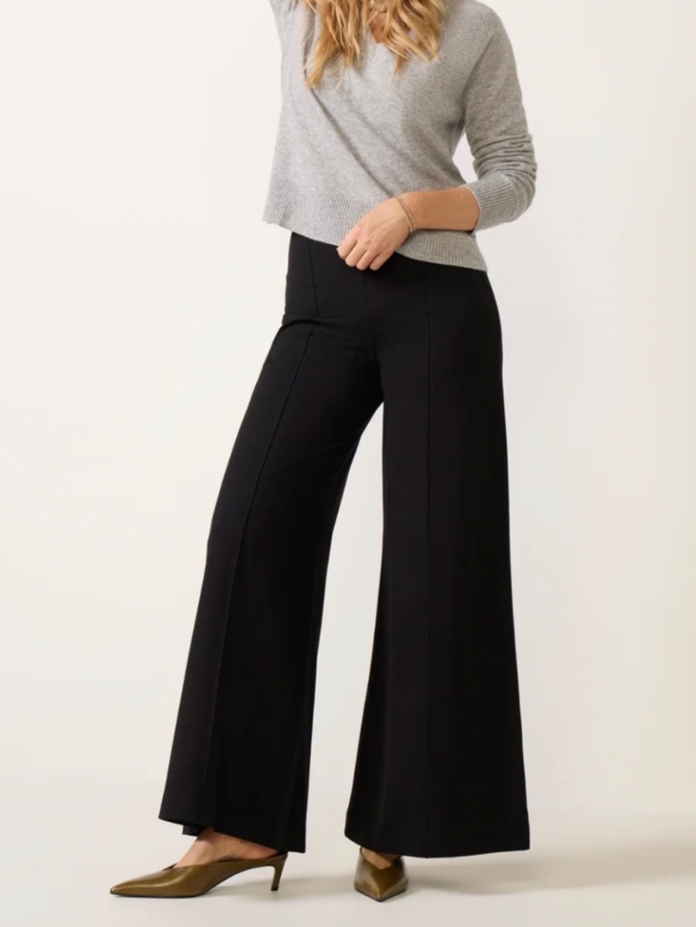 NWT Ripley Rader Ponte Knit Wide Leg Pant (standard length)